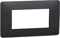 Рамка горизонтальная Schneider Electric Unica Modular 1-м. 4 мод. антрацит